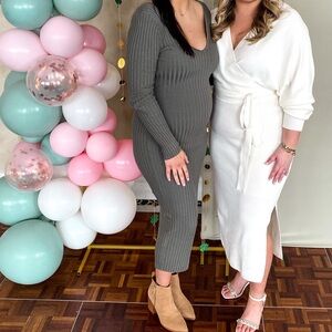 Green Maternity Knit Dress